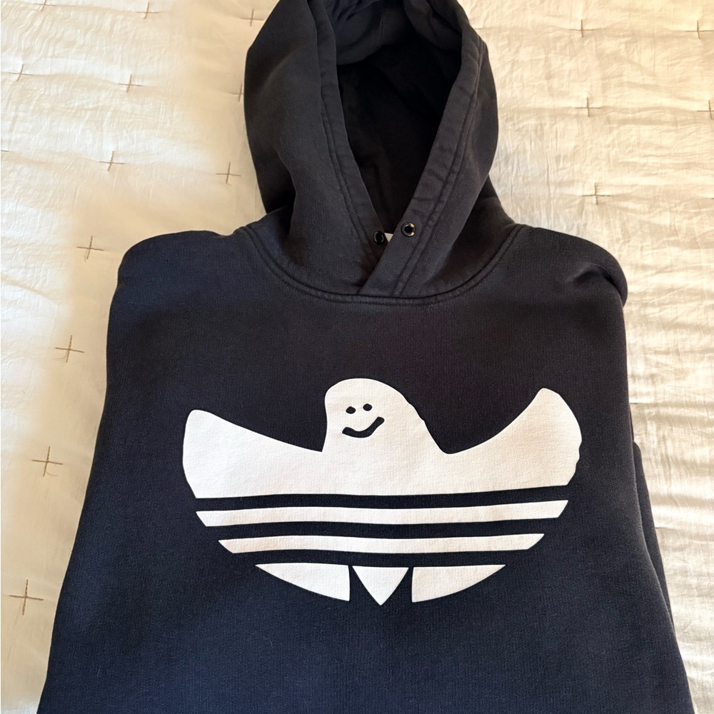 adidas G Shmoo Black Hoodie with White Logo